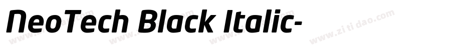 NeoTech Black Italic字体转换